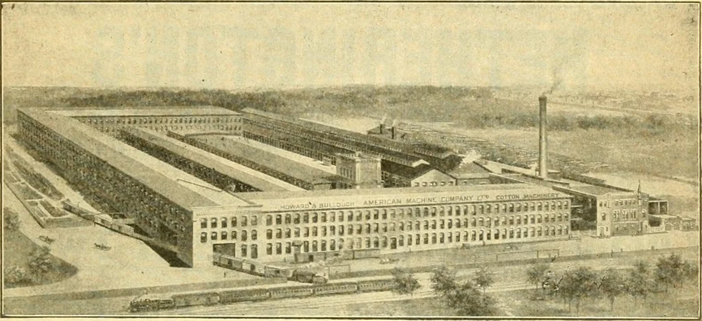 An illustration from Official American textile directory; containing reports of all the textile manufacturing establishments in the United States and Canada, together with the yarn trade index ... Comp. annually by the Textile world journal, 1906, leaf 12