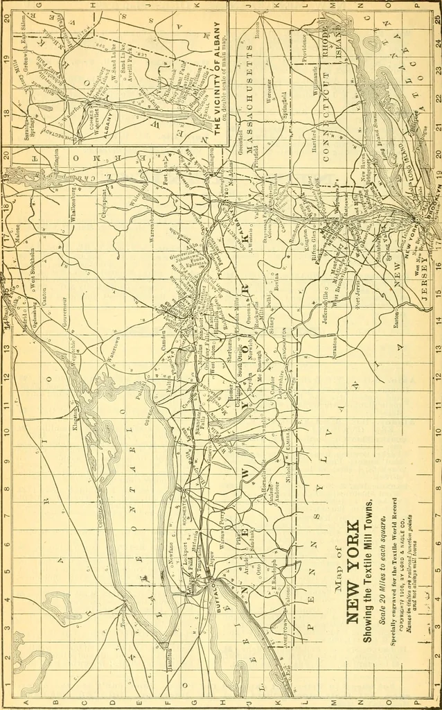 An illustration from Official American textile directory; containing reports of all the textile manufacturing establishments in the United States and Canada, together with the yarn trade index ... Comp. annually by the Textile world journal, 1906, leaf 195