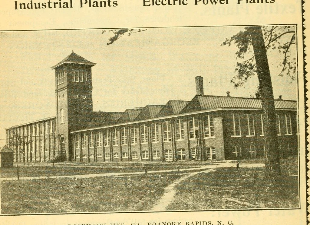An illustration from Official American textile directory; containing reports of all the textile manufacturing establishments in the United States and Canada, together with the yarn trade index ... Comp. annually by the Textile world journal, 1906, leaf 33