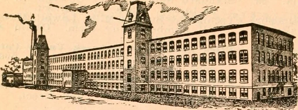 An illustration from Official American textile directory; containing reports of all the textile manufacturing establishments in the United States and Canada, together with the yarn trade index ... Comp. annually by the Textile world journal, 1906, leaf 461