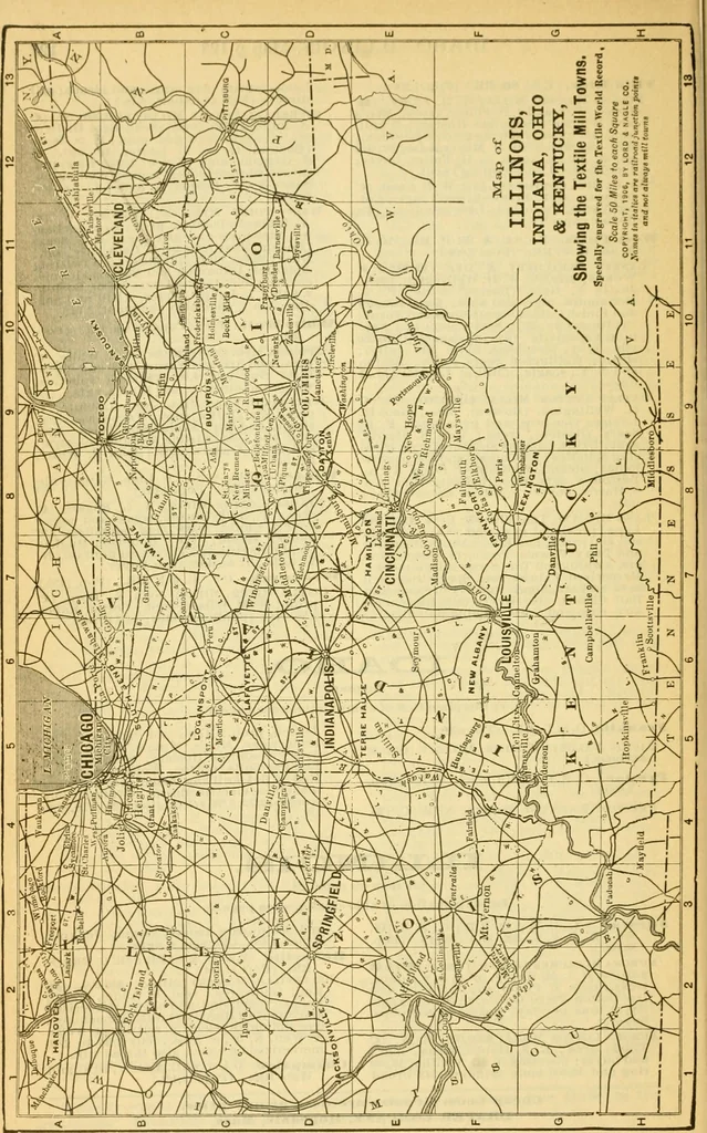 An illustration from Official American textile directory; containing reports of all the textile manufacturing establishments in the United States and Canada, together with the yarn trade index ... Comp. annually by the Textile world journal, 1913, leaf 129