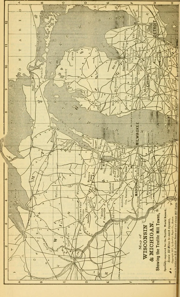 An illustration from Official American textile directory; containing reports of all the textile manufacturing establishments in the United States and Canada, together with the yarn trade index ... Comp. annually by the Textile world journal, 1913, leaf 185