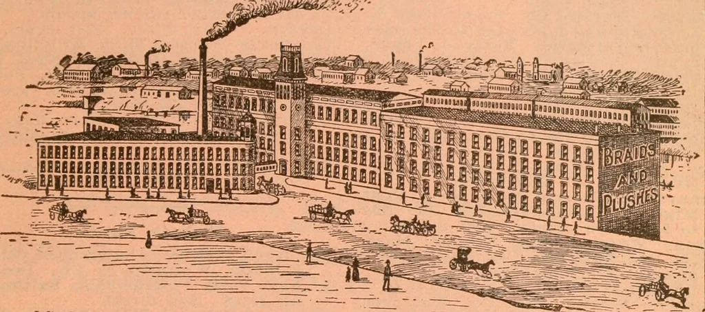 An illustration from Official American textile directory; containing reports of all the textile manufacturing establishments in the United States and Canada, together with the yarn trade index ... Comp. annually by the Textile world journal, 1913, leaf 522