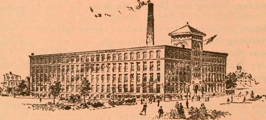 An illustration from Official American textile directory; containing reports of all the textile manufacturing establishments in the United States and Canada, together with the yarn trade index ... Comp. annually by the Textile world journal, 1913, leaf 661