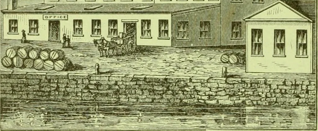 An illustration from Official American textile directory; containing reports of all the textile manufacturing establishments in the United States and Canada, together with the yarn trade index ... Comp. annually by the Textile world journal, 1913, leaf 85