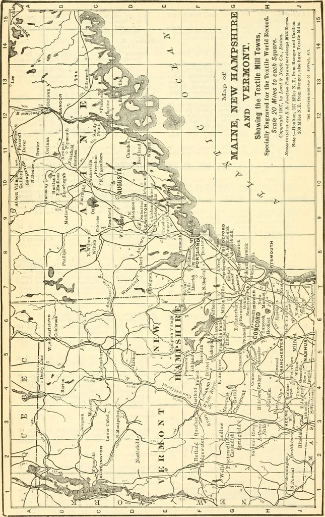 An illustration from Official American textile directory; containing reports of all the textile manufacturing establishments in the United States and Canada, together with the yarn trade index ... Comp. annually by the Textile world journal, 1914, leaf 185