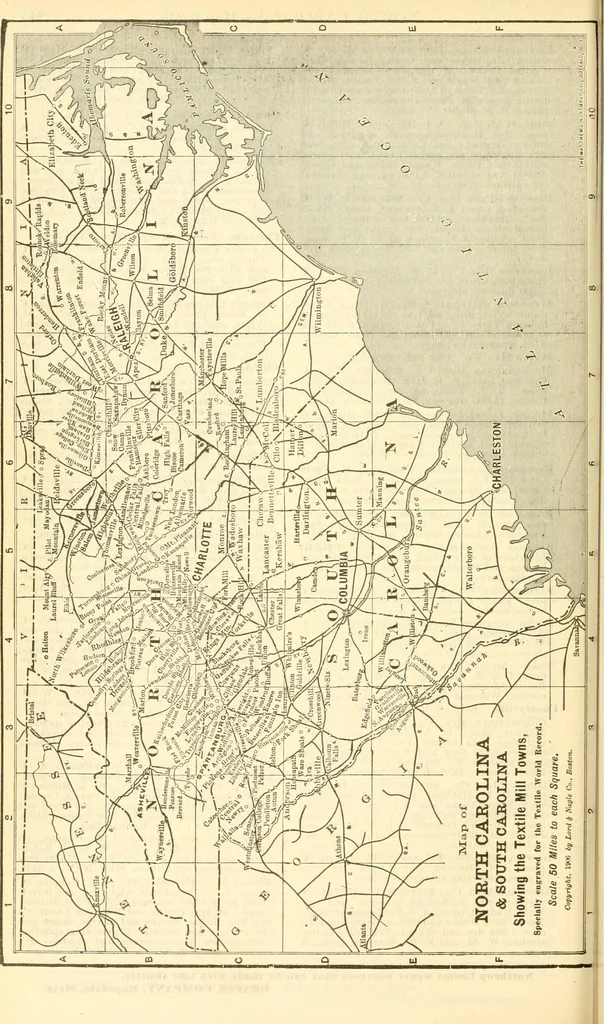 An illustration from Official American textile directory; containing reports of all the textile manufacturing establishments in the United States and Canada, together with the yarn trade index ... Comp. annually by the Textile world journal, 1914, leaf 251