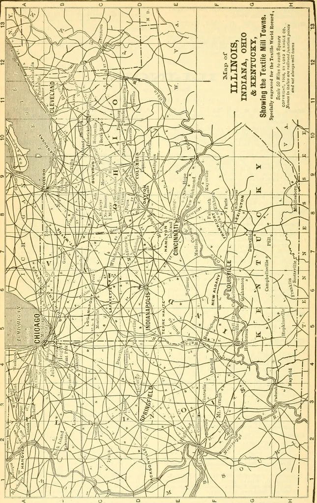 An illustration from Official American textile directory; containing reports of all the textile manufacturing establishments in the United States and Canada, together with the yarn trade index ... Comp. annually by the Textile world journal, 1915, leaf 129