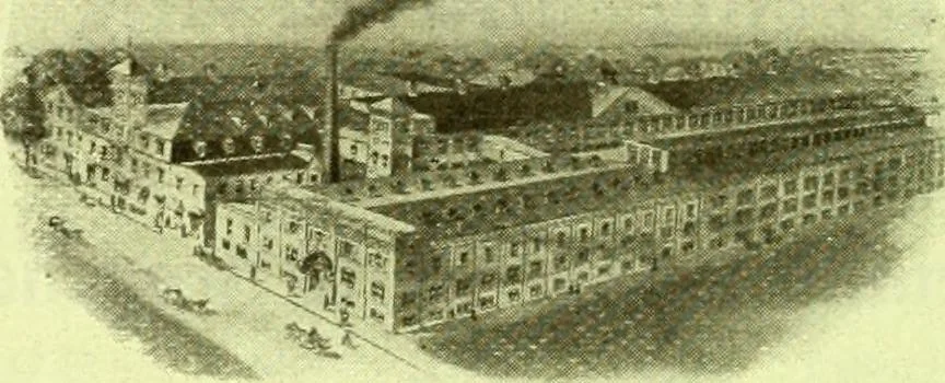 An illustration from Official American textile directory; containing reports of all the textile manufacturing establishments in the United States and Canada, together with the yarn trade index ... Comp. annually by the Textile world journal, 1915, leaf 27