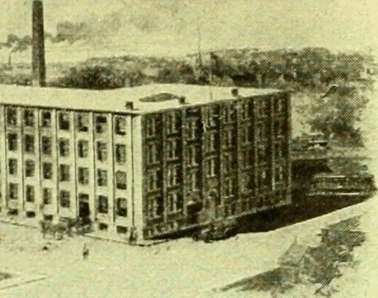 An illustration from Official American textile directory; containing reports of all the textile manufacturing establishments in the United States and Canada, together with the yarn trade index ... Comp. annually by the Textile world journal, 1915, leaf 31