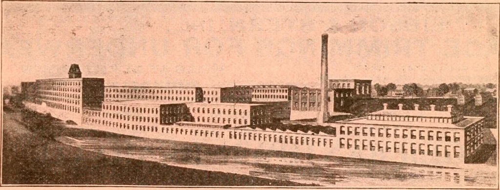 An illustration from Official American textile directory; containing reports of all the textile manufacturing establishments in the United States and Canada, together with the yarn trade index ... Comp. annually by the Textile world journal, 1915, leaf 428