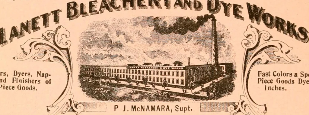 An illustration from Official American textile directory; containing reports of all the textile manufacturing establishments in the United States and Canada, together with the yarn trade index ... Comp. annually by the Textile world journal, 1915, leaf 445