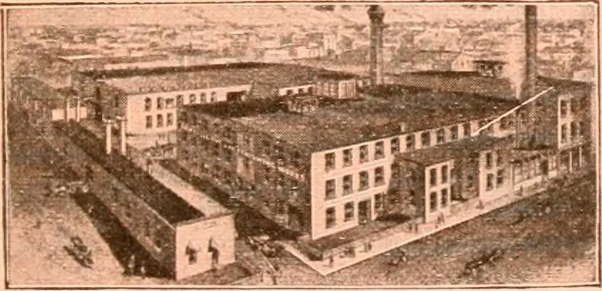An illustration from Official American textile directory; containing reports of all the textile manufacturing establishments in the United States and Canada, together with the yarn trade index ... Comp. annually by the Textile world journal, 1915, leaf 450