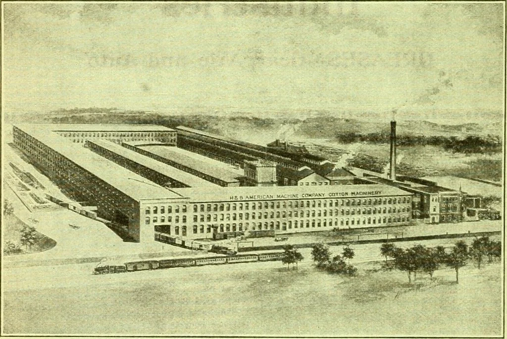 An illustration from Official American textile directory; containing reports of all the textile manufacturing establishments in the United States and Canada, together with the yarn trade index ... Comp. annually by the Textile world journal, 1915, leaf 77