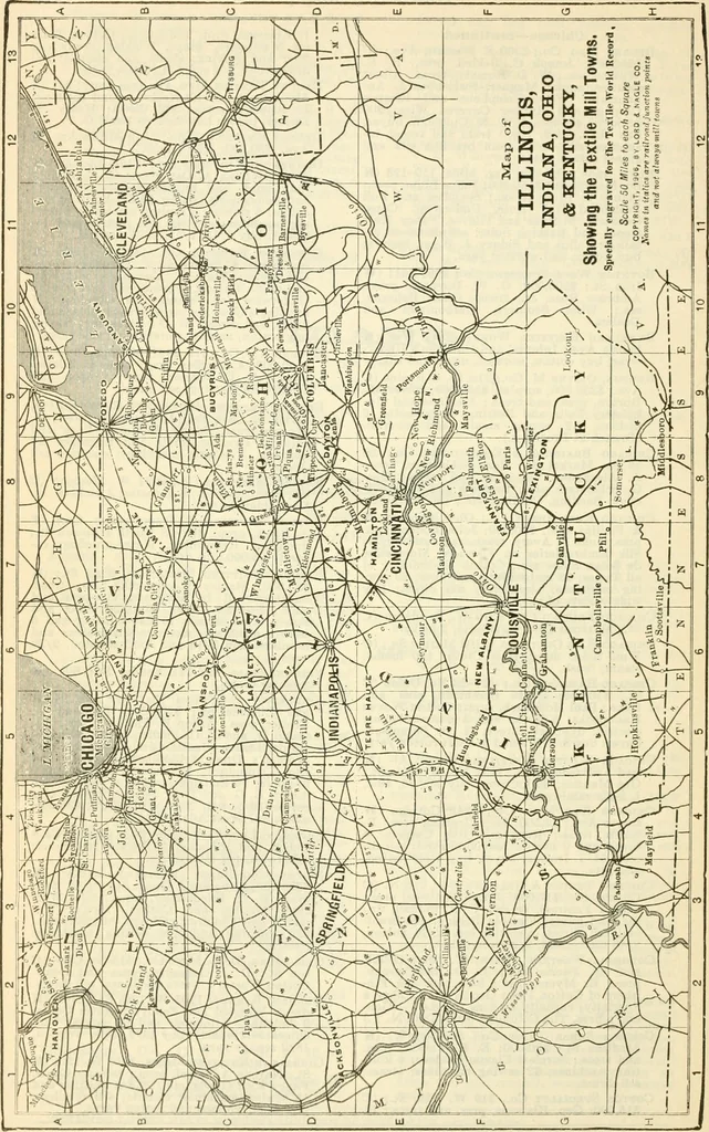 An illustration from Official American textile directory; containing reports of all the textile manufacturing establishments in the United States and Canada, together with the yarn trade index ... Comp. annually by the Textile world journal, 1916, leaf 127