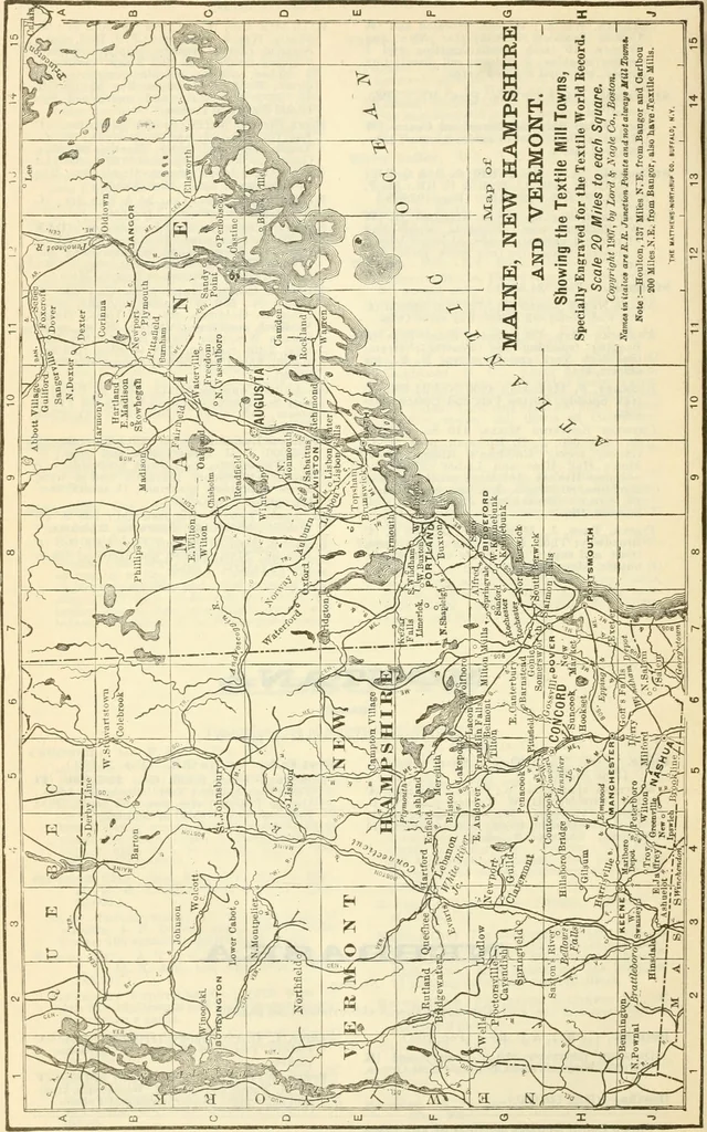 An illustration from Official American textile directory; containing reports of all the textile manufacturing establishments in the United States and Canada, together with the yarn trade index ... Comp. annually by the Textile world journal, 1916, leaf 187