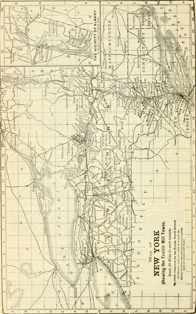 An illustration from Official American textile directory; containing reports of all the textile manufacturing establishments in the United States and Canada, together with the yarn trade index ... Comp. annually by the Textile world journal, 1916, leaf 217