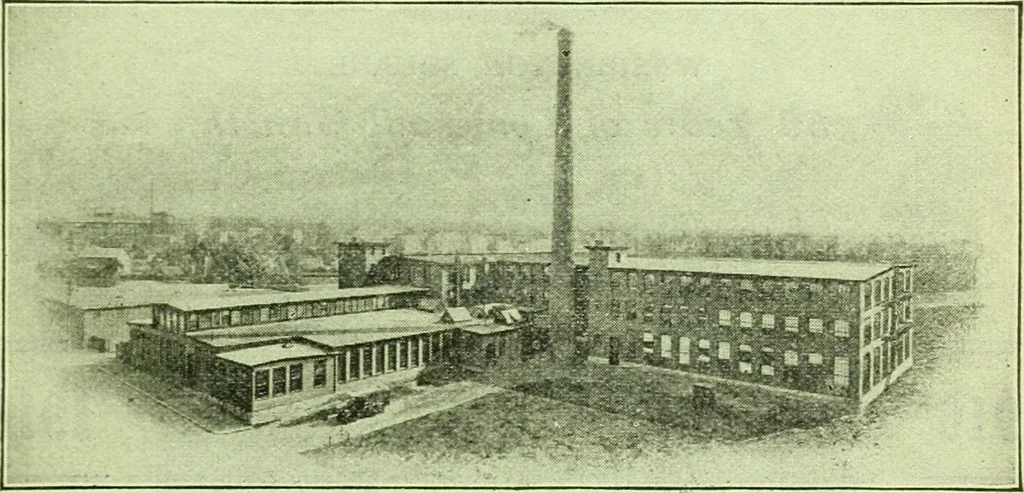 An illustration from Official American textile directory; containing reports of all the textile manufacturing establishments in the United States and Canada, together with the yarn trade index ... Comp. annually by the Textile world journal, 1916, leaf 38