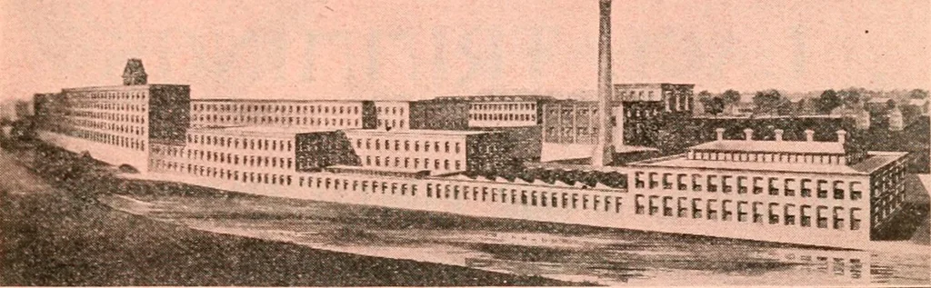 An illustration from Official American textile directory; containing reports of all the textile manufacturing establishments in the United States and Canada, together with the yarn trade index ... Comp. annually by the Textile world journal, 1916, leaf 438