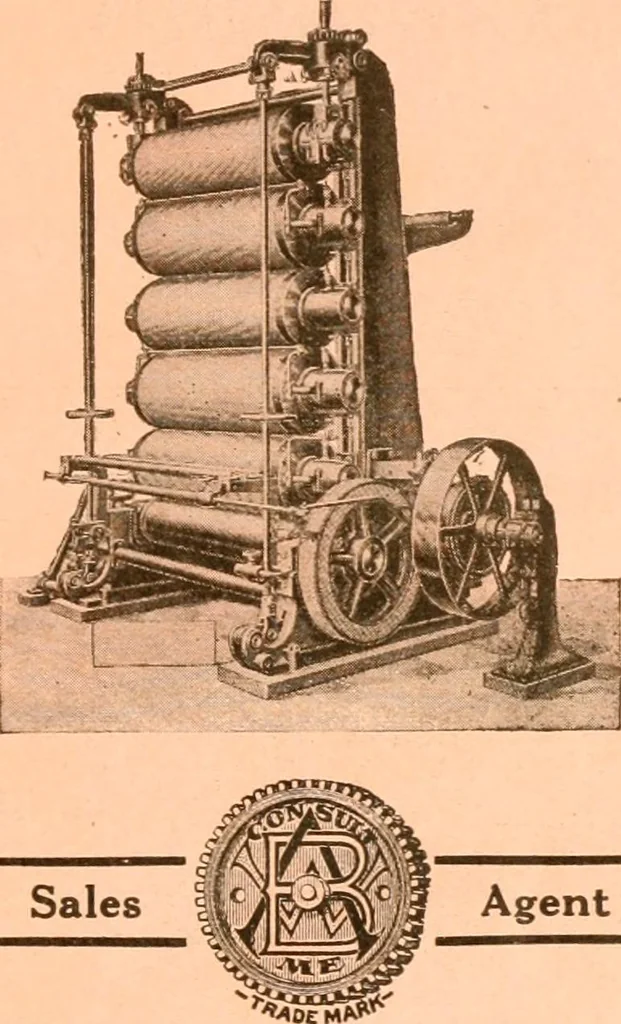 An illustration from Official American textile directory; containing reports of all the textile manufacturing establishments in the United States and Canada, together with the yarn trade index ... Comp. annually by the Textile world journal, 1917, leaf 10