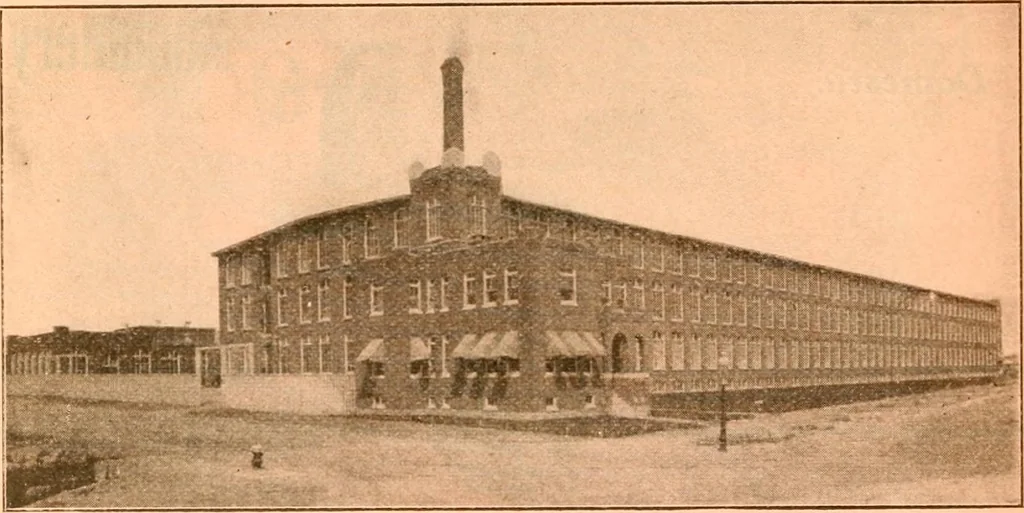 An illustration from Official American textile directory; containing reports of all the textile manufacturing establishments in the United States and Canada, together with the yarn trade index ... Comp. annually by the Textile world journal, 1917, leaf 11