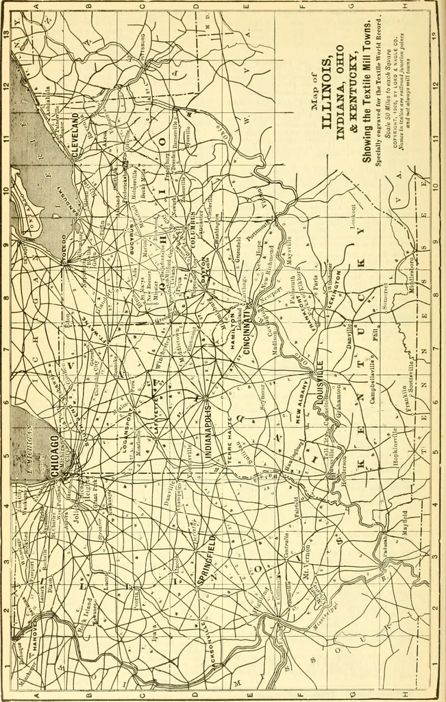 An illustration from Official American textile directory; containing reports of all the textile manufacturing establishments in the United States and Canada, together with the yarn trade index ... Comp. annually by the Textile world journal, 1917, leaf 135
