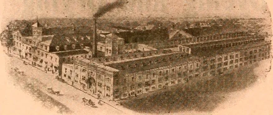 An illustration from Official American textile directory; containing reports of all the textile manufacturing establishments in the United States and Canada, together with the yarn trade index ... Comp. annually by the Textile world journal, 1917, leaf 27
