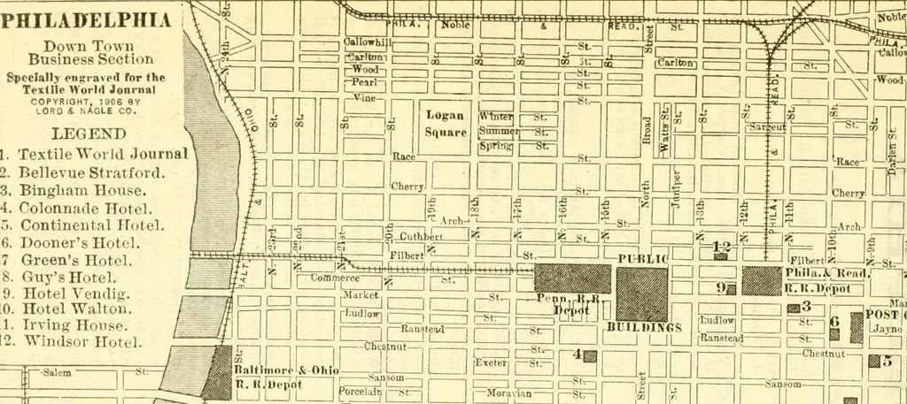 An illustration from Official American textile directory; containing reports of all the textile manufacturing establishments in the United States and Canada, together with the yarn trade index ... Comp. annually by the Textile world journal, 1917, leaf 289