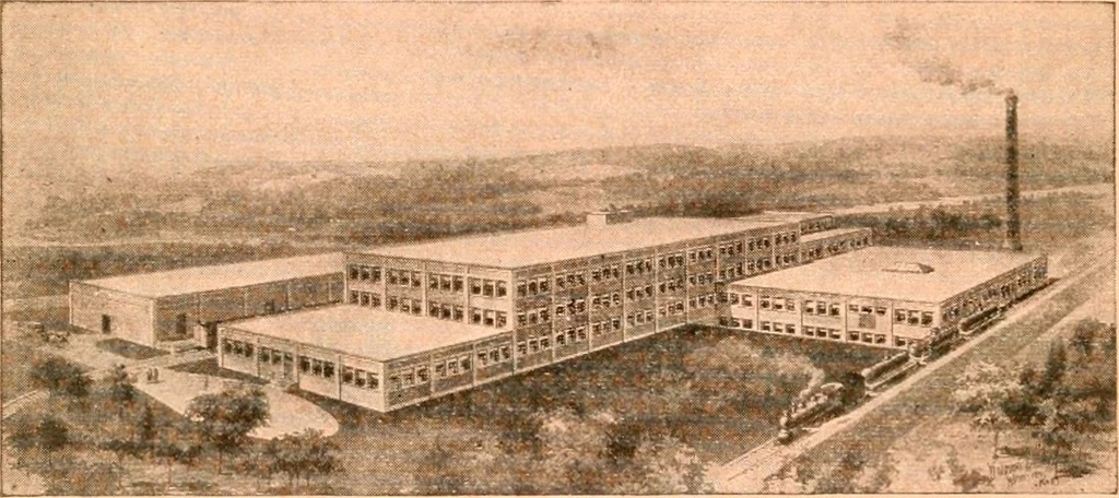 An illustration from Official American textile directory; containing reports of all the textile manufacturing establishments in the United States and Canada, together with the yarn trade index ... Comp. annually by the Textile world journal, 1917, leaf 355