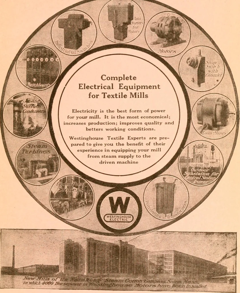 An illustration from Official American textile directory; containing reports of all the textile manufacturing establishments in the United States and Canada, together with the yarn trade index ... Comp. annually by the Textile world journal, 1917, leaf 380