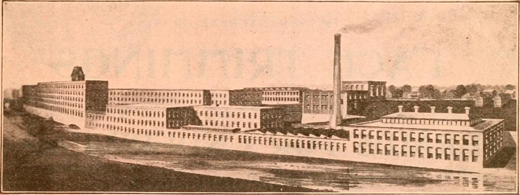 An illustration from Official American textile directory; containing reports of all the textile manufacturing establishments in the United States and Canada, together with the yarn trade index ... Comp. annually by the Textile world journal, 1917, leaf 456