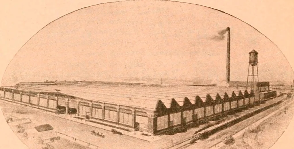 An illustration from Official American textile directory; containing reports of all the textile manufacturing establishments in the United States and Canada, together with the yarn trade index ... Comp. annually by the Textile world journal, 1917, leaf 95