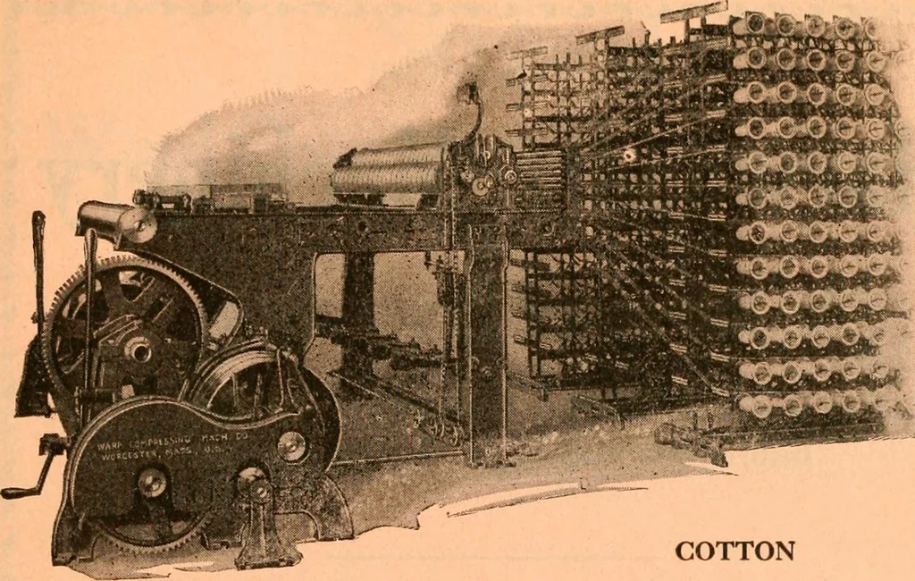 An illustration from Official American textile directory; containing reports of all the textile manufacturing establishments in the United States and Canada, together with the yarn trade index ... Comp. annually by the Textile world journal, 1918, leaf 12