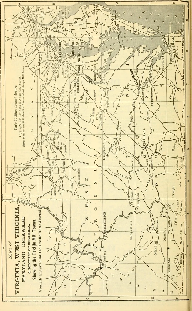 An illustration from Official American textile directory; containing reports of all the textile manufacturing establishments in the United States and Canada, together with the yarn trade index ... Comp. annually by the Textile world journal, 1918, leaf 137