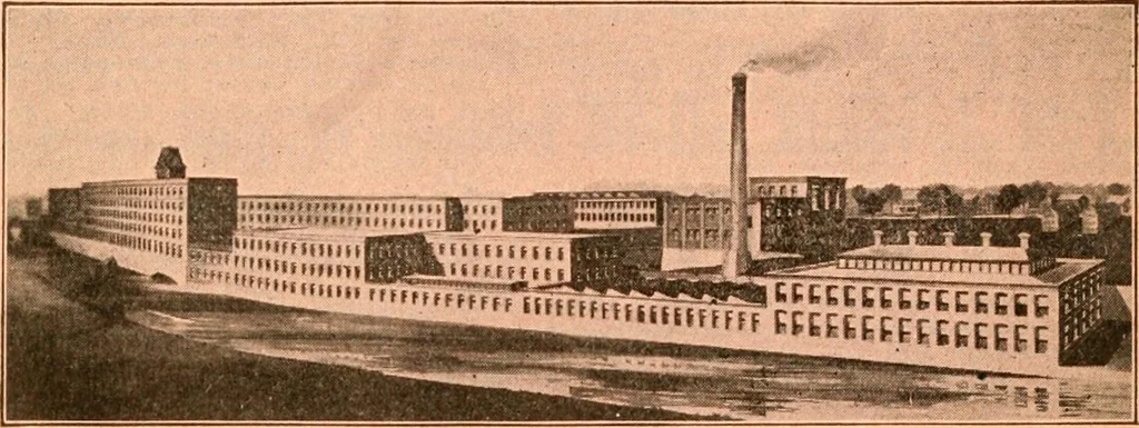 An illustration from Official American textile directory; containing reports of all the textile manufacturing establishments in the United States and Canada, together with the yarn trade index ... Comp. annually by the Textile world journal, 1918, leaf 493