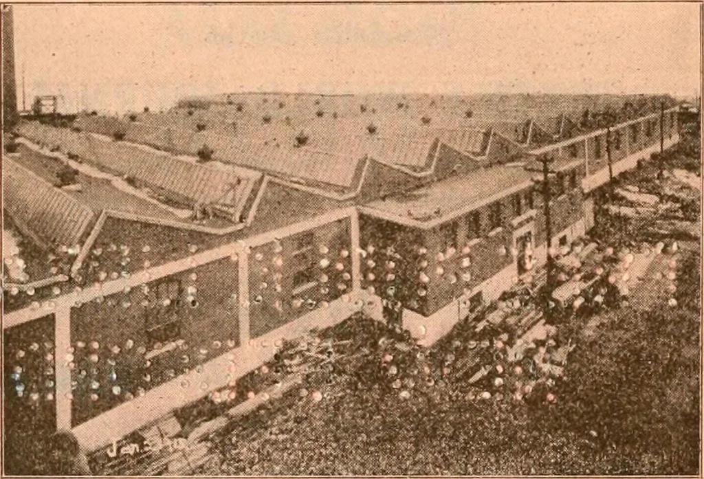 An illustration from Official American textile directory; containing reports of all the textile manufacturing establishments in the United States and Canada, together with the yarn trade index ... Comp. annually by the Textile world journal, 1918, leaf 71