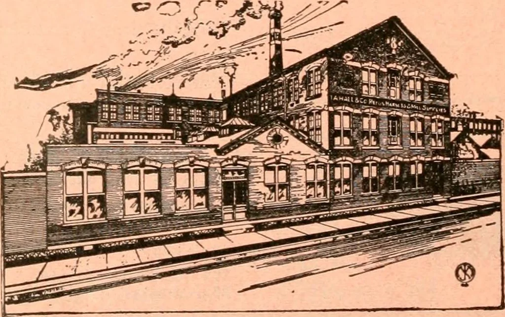 An illustration from Official American textile directory; containing reports of all the textile manufacturing establishments in the United States and Canada, together with the yarn trade index ... Comp. annually by the Textile world journal, 1918, leaf 761