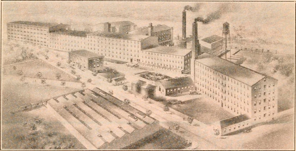 An illustration from Official American textile directory; containing reports of all the textile manufacturing establishments in the United States and Canada, together with the yarn trade index ... Comp. annually by the Textile world journal, 1919, leaf 557