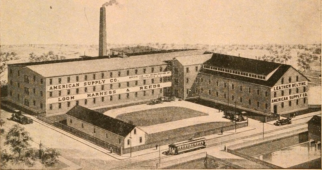 An illustration from Official American textile directory; containing reports of all the textile manufacturing establishments in the United States and Canada, together with the yarn trade index ... Comp. annually by the Textile world journal, 1919, leaf 7
