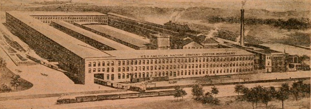 An illustration from Official American textile directory; containing reports of all the textile manufacturing establishments in the United States and Canada, together with the yarn trade index ... Comp. annually by the Textile world journal, 1920, leaf 6