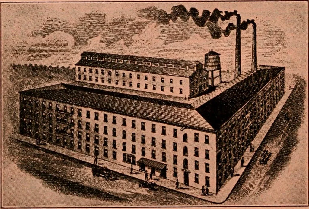 An illustration from Official American textile directory; containing reports of all the textile manufacturing establishments in the United States and Canada, together with the yarn trade index ... Comp. annually by the Textile world journal, 1920, leaf 719
