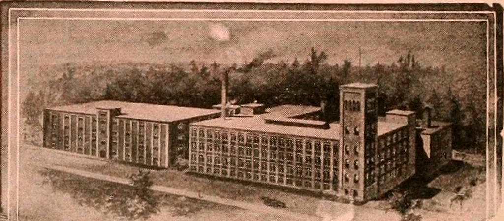 An illustration from Official American textile directory; containing reports of all the textile manufacturing establishments in the United States and Canada, together with the yarn trade index ... Comp. annually by the Textile world journal, 1921, leaf 1045