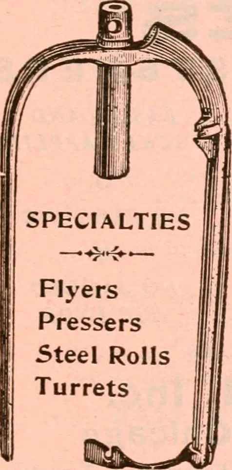 An illustration from Official American textile directory; containing reports of all the textile manufacturing establishments in the United States and Canada, together with the yarn trade index ... Comp. annually by the Textile world journal, 1921, leaf 106