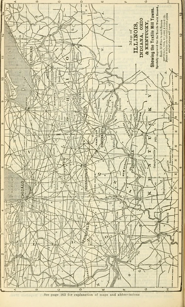 An illustration from Official American textile directory; containing reports of all the textile manufacturing establishments in the United States and Canada, together with the yarn trade index ... Comp. annually by the Textile world journal, 1921, leaf 215