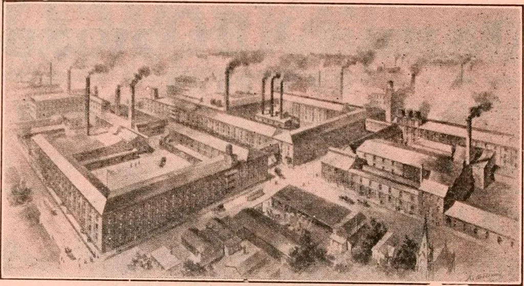 An illustration from Official American textile directory; containing reports of all the textile manufacturing establishments in the United States and Canada, together with the yarn trade index ... Comp. annually by the Textile world journal, 1921, leaf 759