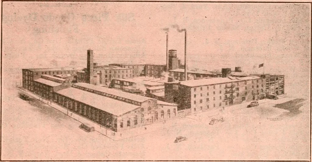 An illustration from Official American textile directory; containing reports of all the textile manufacturing establishments in the United States and Canada, together with the yarn trade index ... Comp. annually by the Textile world journal, 1921, leaf 760