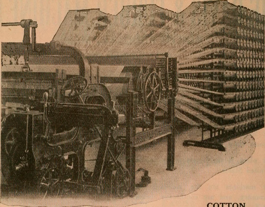 An illustration from Official American textile directory; containing reports of all the textile manufacturing establishments in the United States and Canada, together with the yarn trade index ... Comp. annually by the Textile world journal, 1922, leaf 13