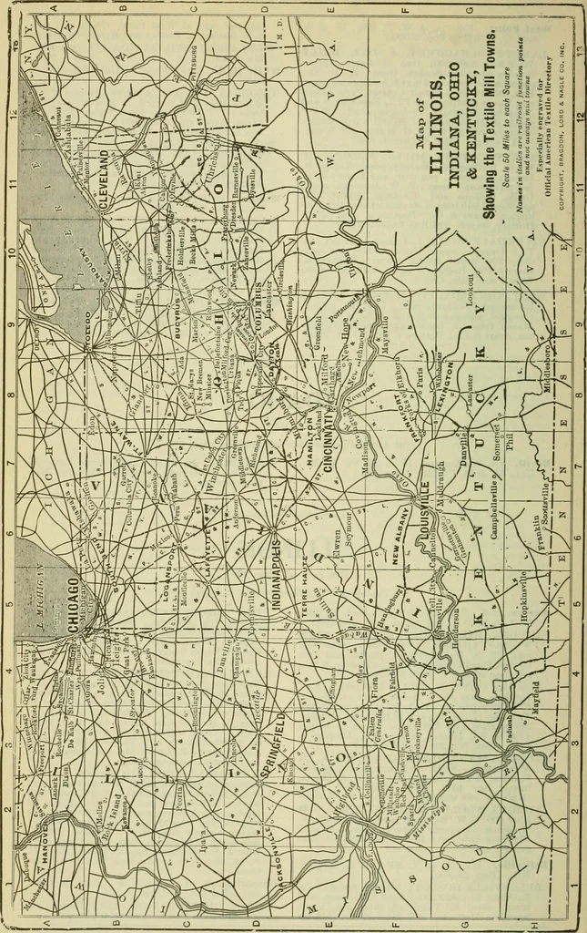 An illustration from Official American textile directory; containing reports of all the textile manufacturing establishments in the United States and Canada, together with the yarn trade index ... Comp. annually by the Textile world journal, 1922, leaf 219