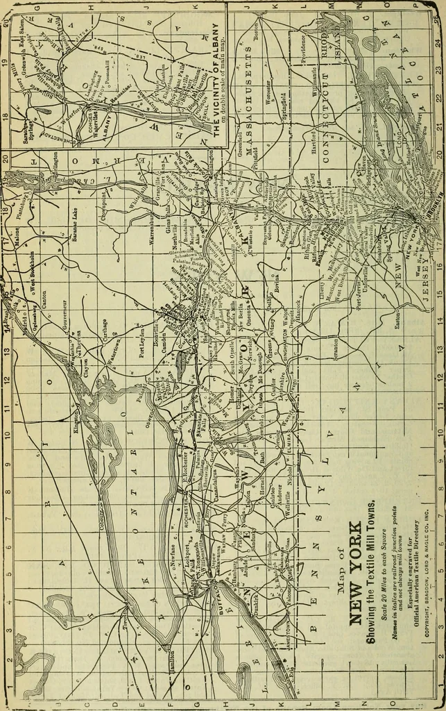 An illustration from Official American textile directory; containing reports of all the textile manufacturing establishments in the United States and Canada, together with the yarn trade index ... Comp. annually by the Textile world journal, 1922, leaf 343