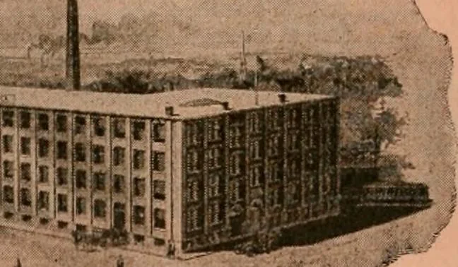 An illustration from Official American textile directory; containing reports of all the textile manufacturing establishments in the United States and Canada, together with the yarn trade index ... Comp. annually by the Textile world journal, 1922, leaf 45